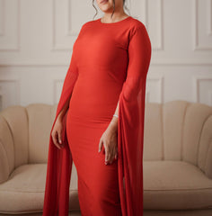 Cape Sleeve Dress