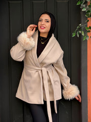 Fur-Cuff Coat