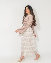 Fringed Pencil Skirt