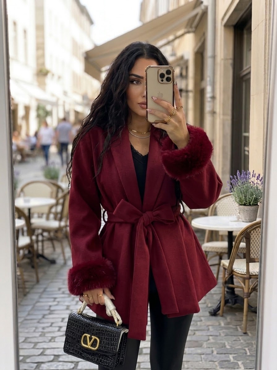 Fur-Cuff Coat