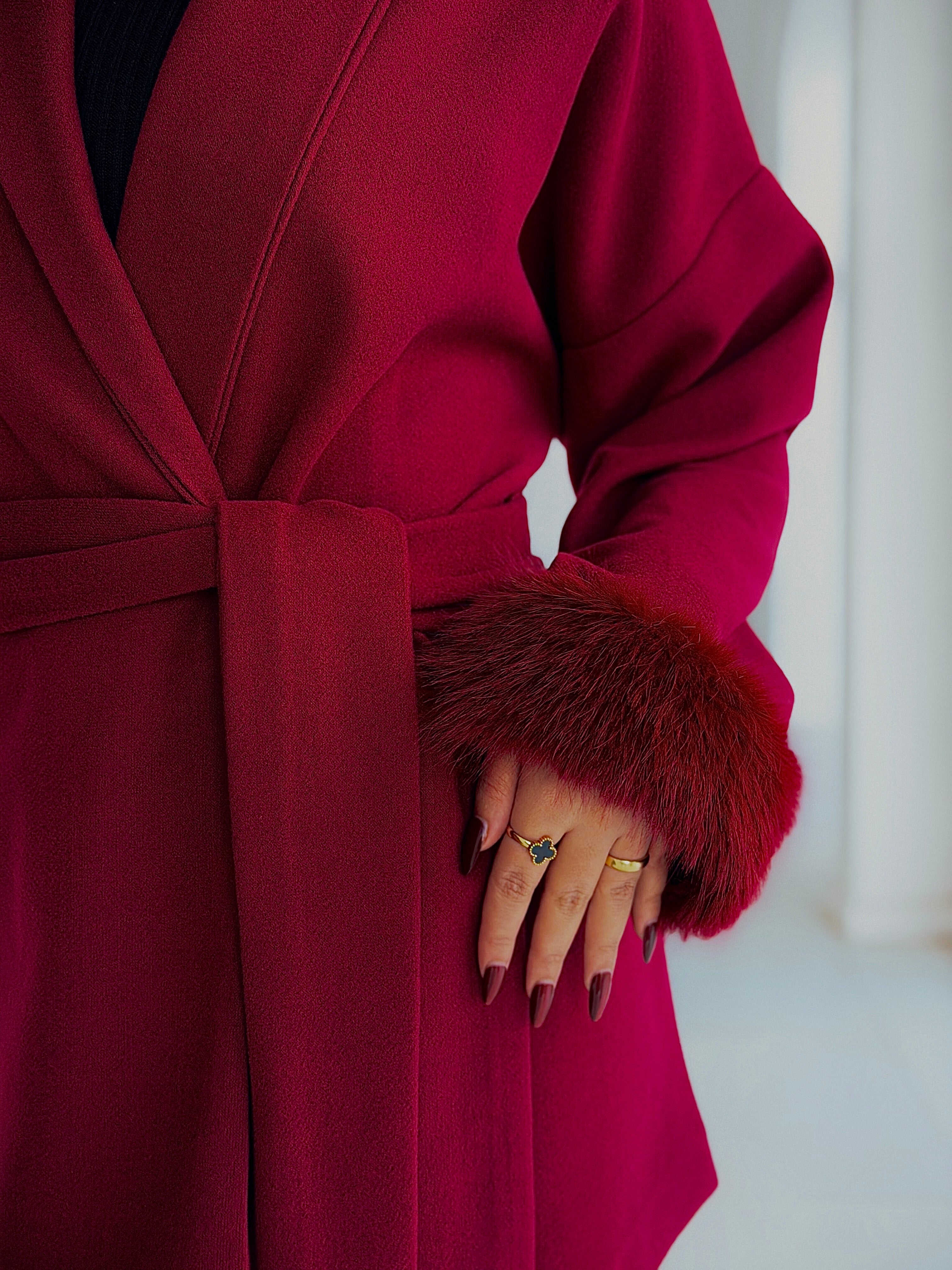 Fur-Cuff Coat