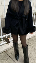 Fur-Cuff Coat
