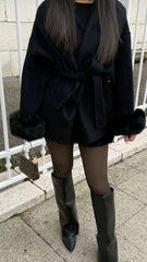 Fur-Cuff Coat