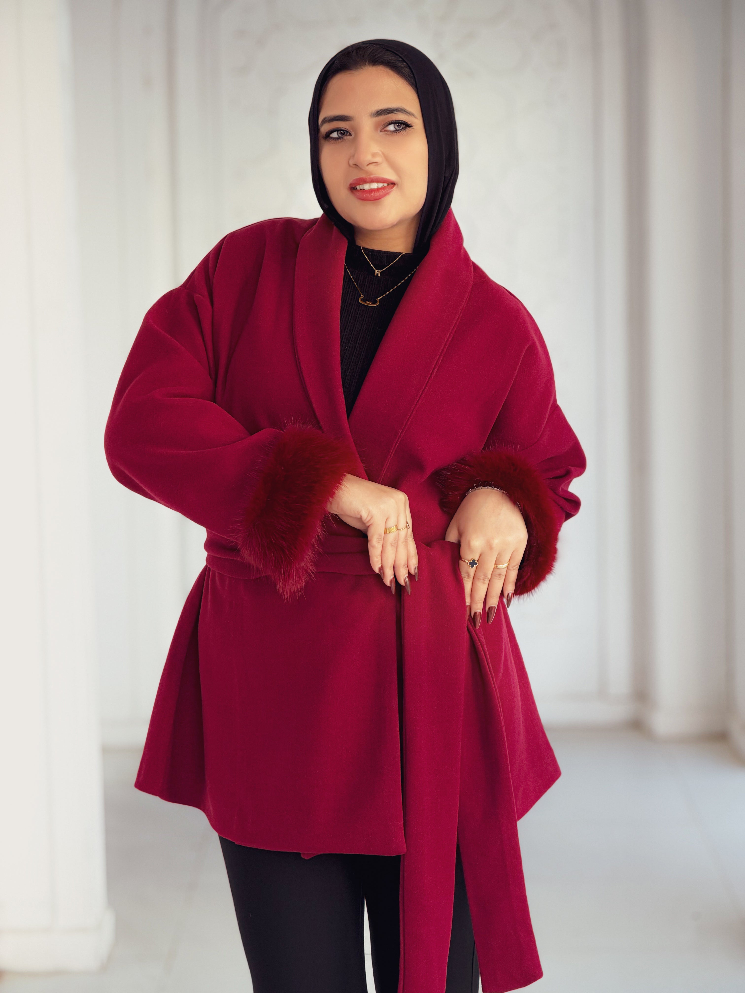 Fur-Cuff Coat