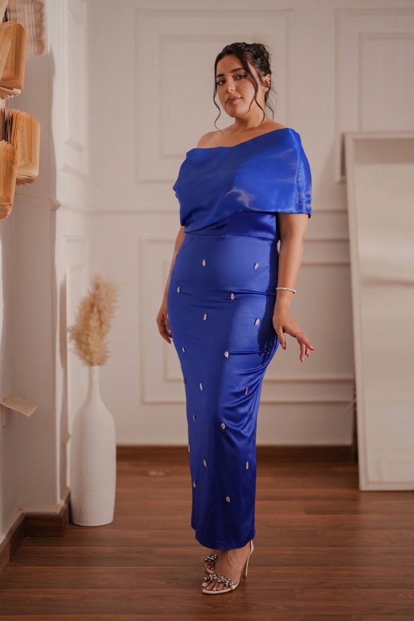 Crystal off-shoulder Dress