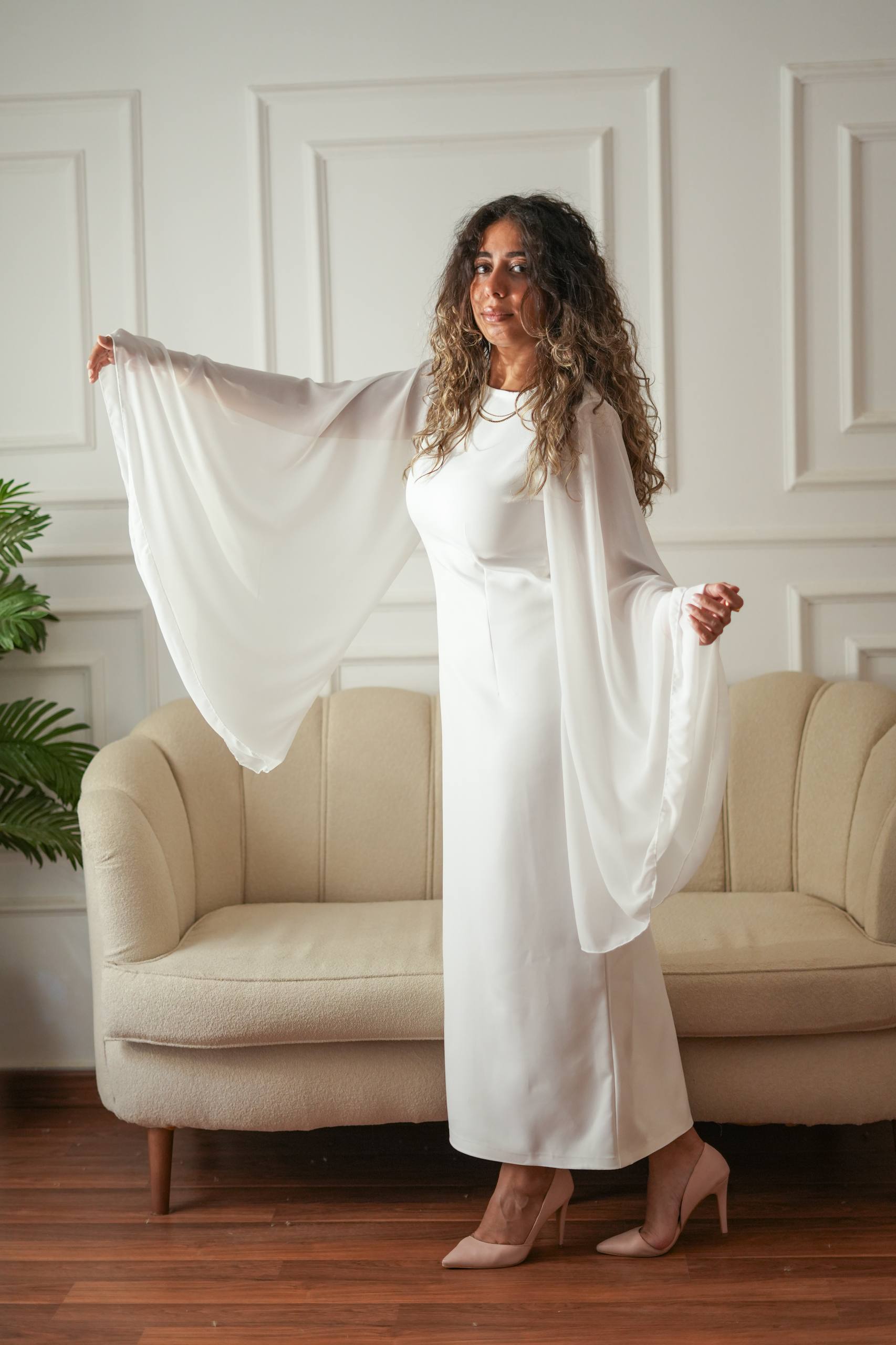Angel Sleeve Dress