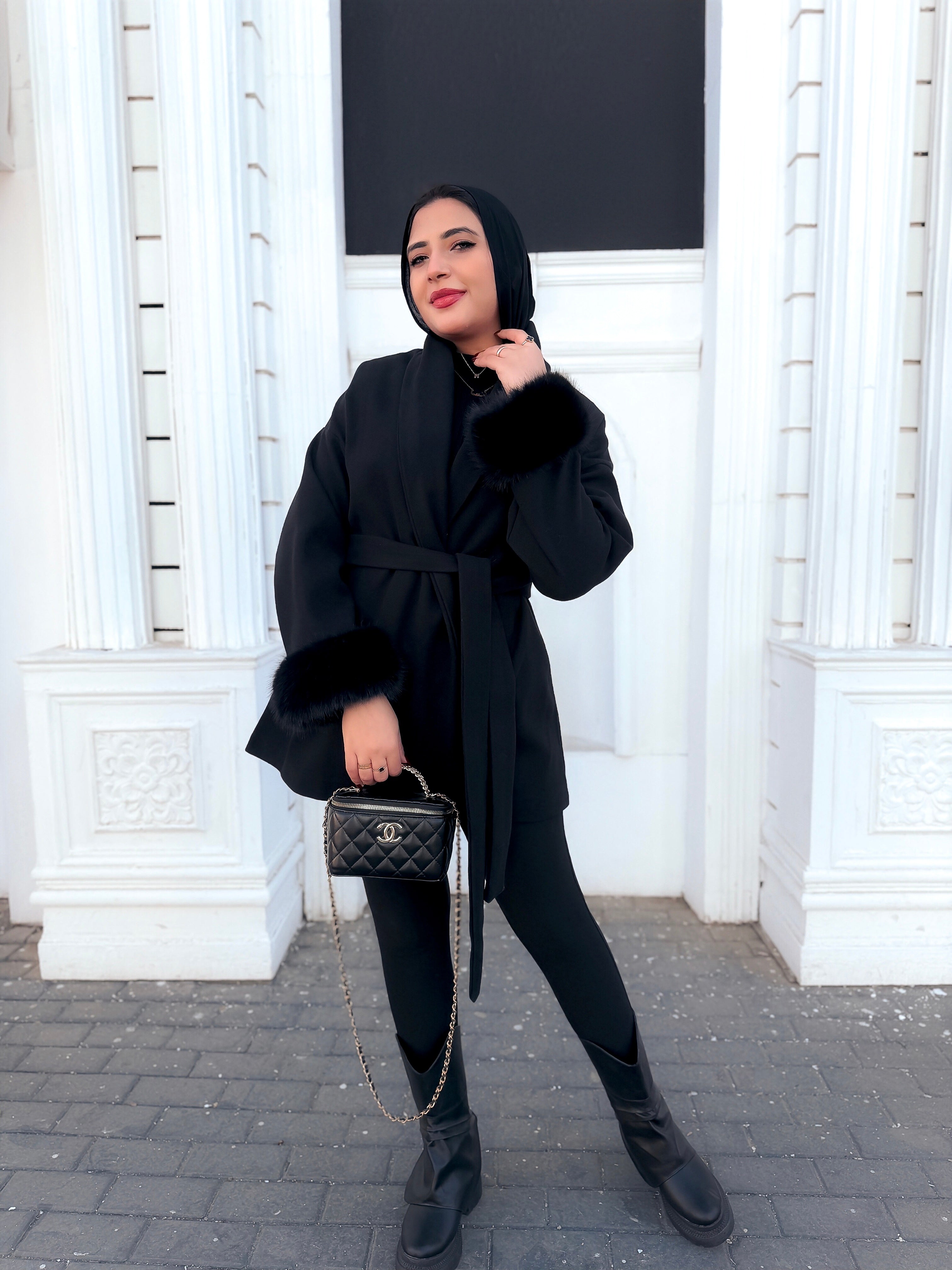 Fur-Cuff Coat