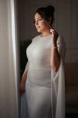 Cape Sleeve Dress