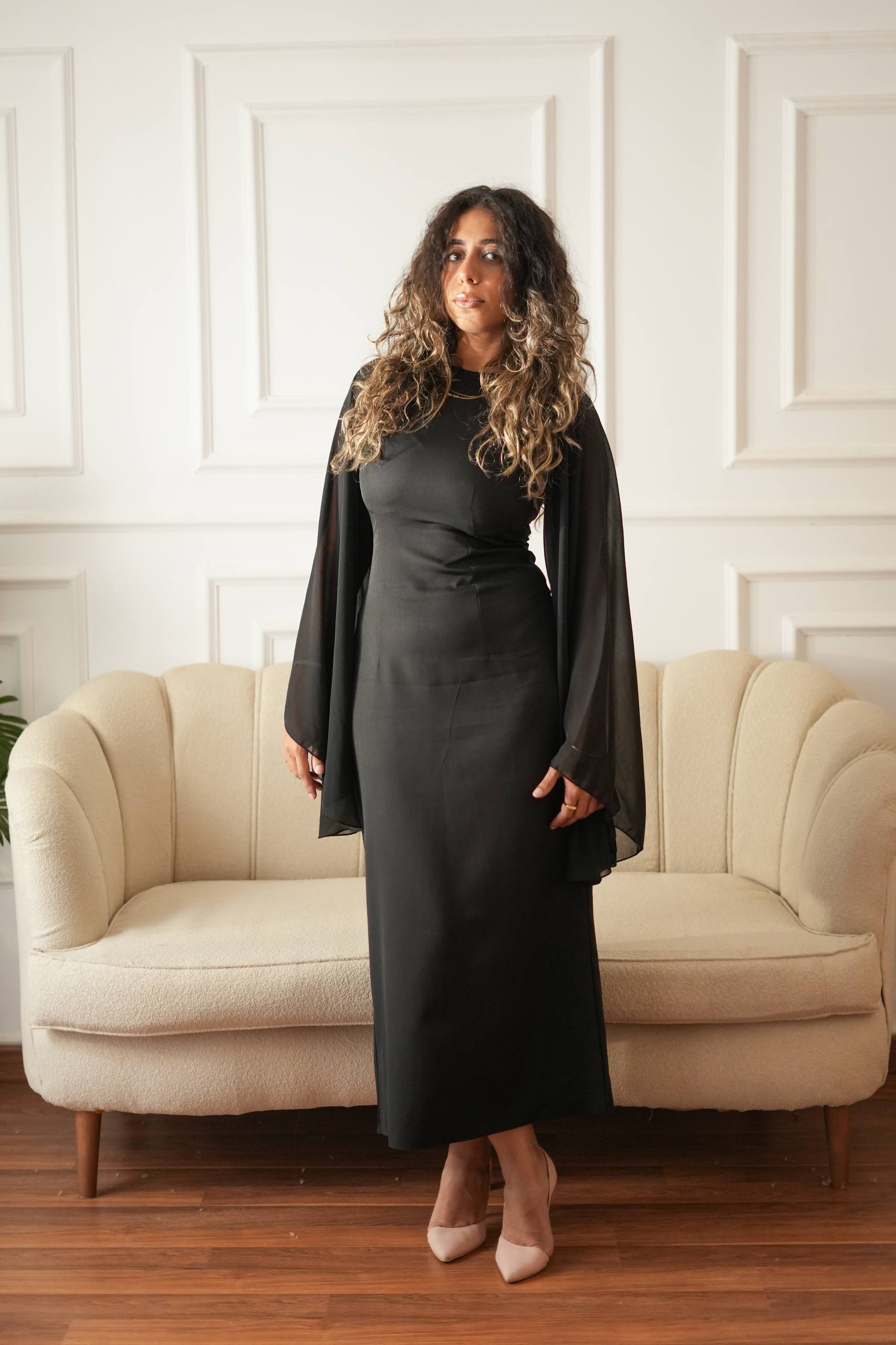 Angel Sleeve Dress