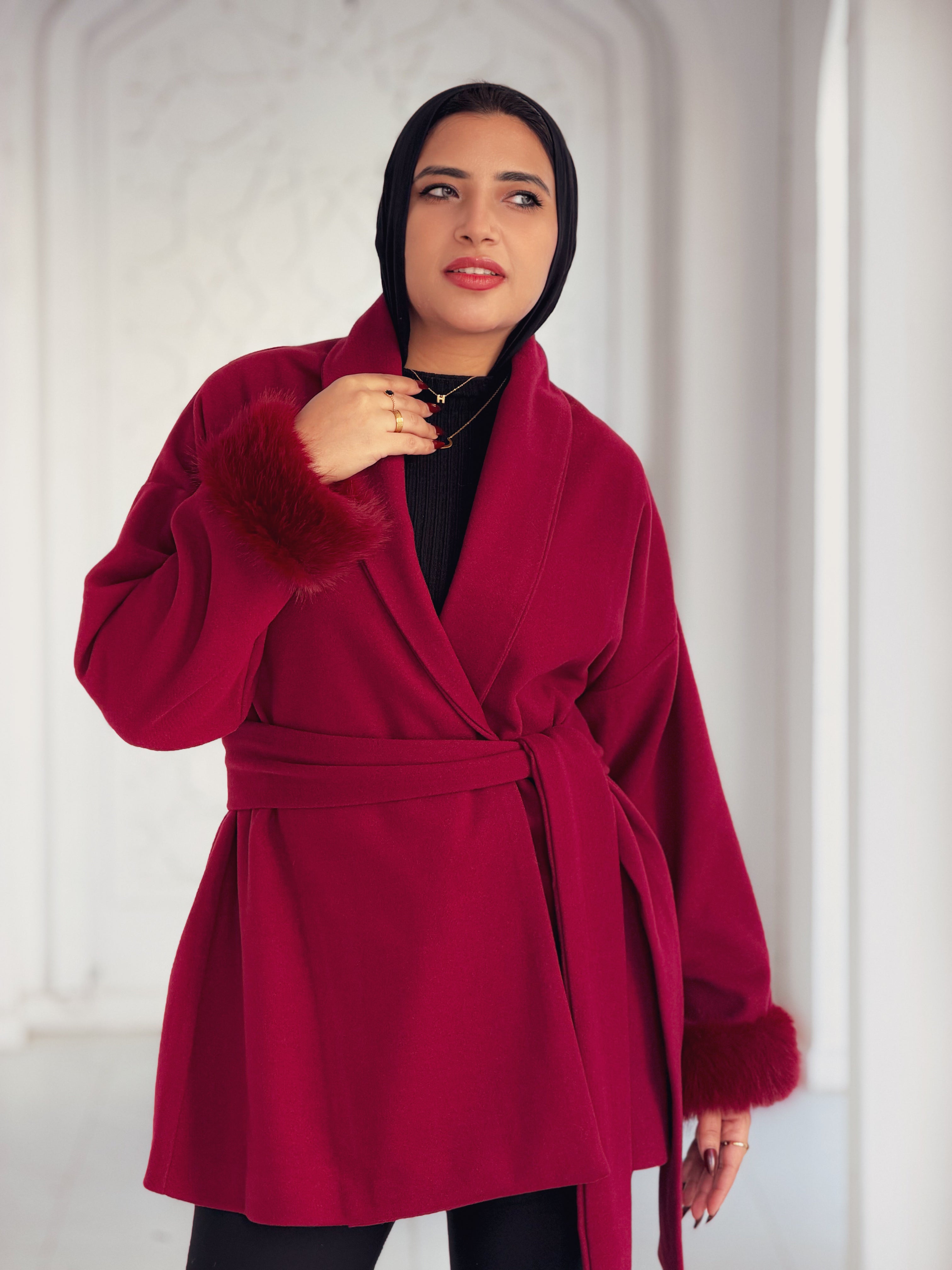 Fur-Cuff Coat