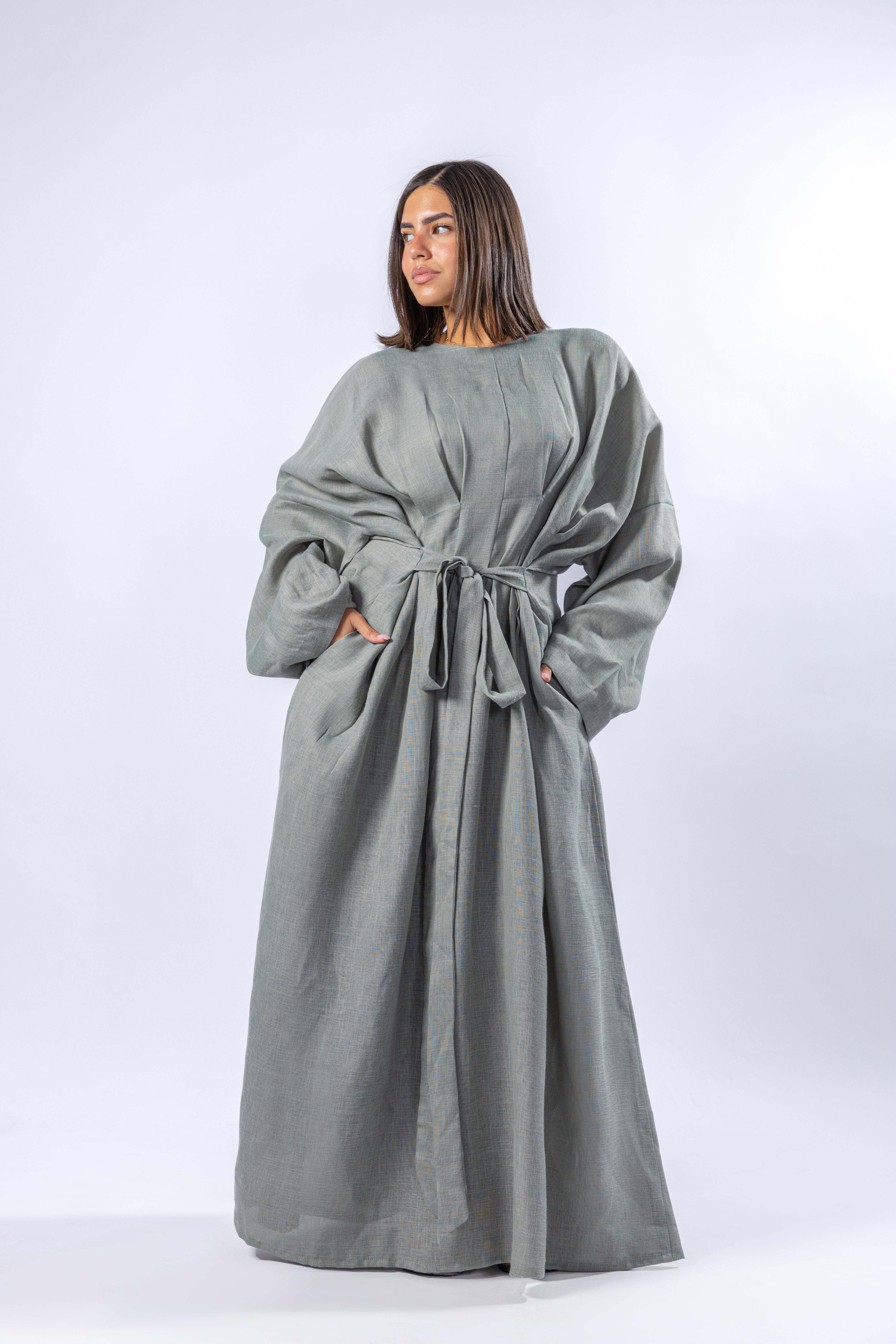 Linen Belt Dress