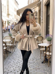 Fur-Cuff Coat
