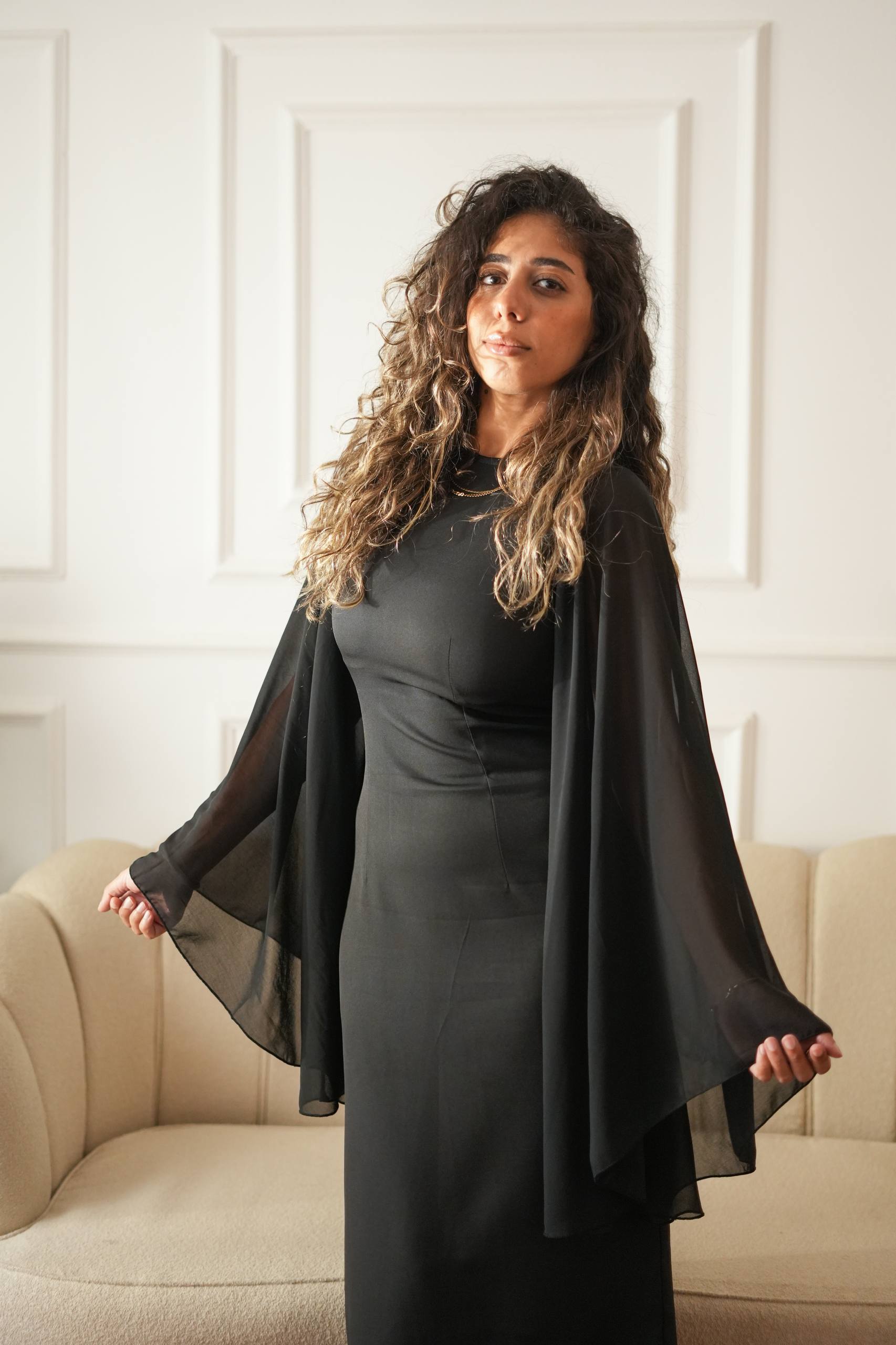 Angel Sleeve Dress