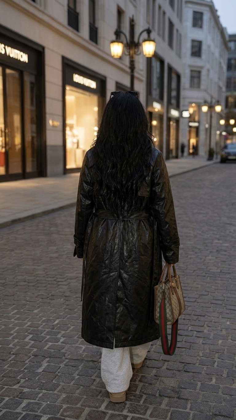Luxe Leather Trench Coat