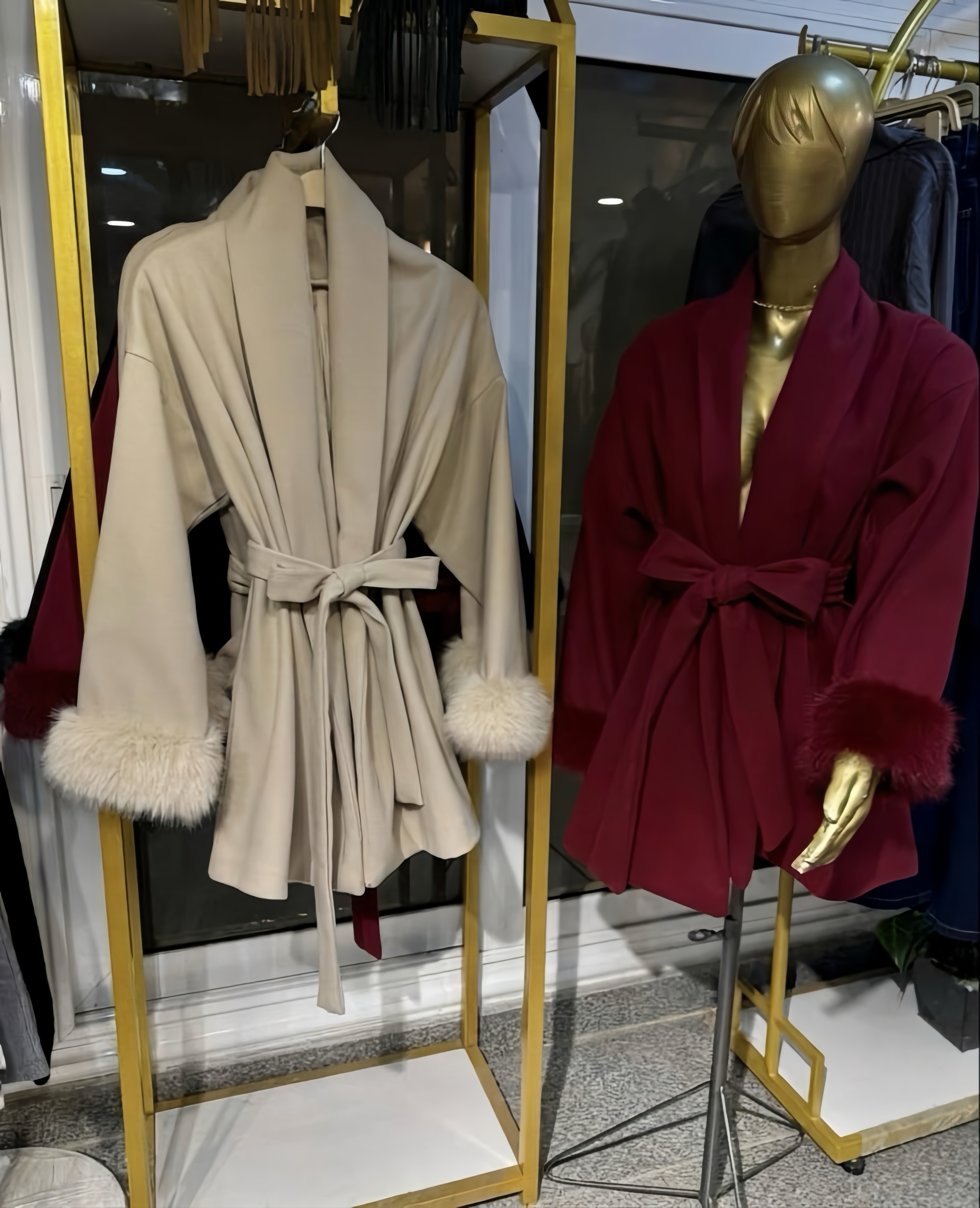 Fur-Cuff Coat