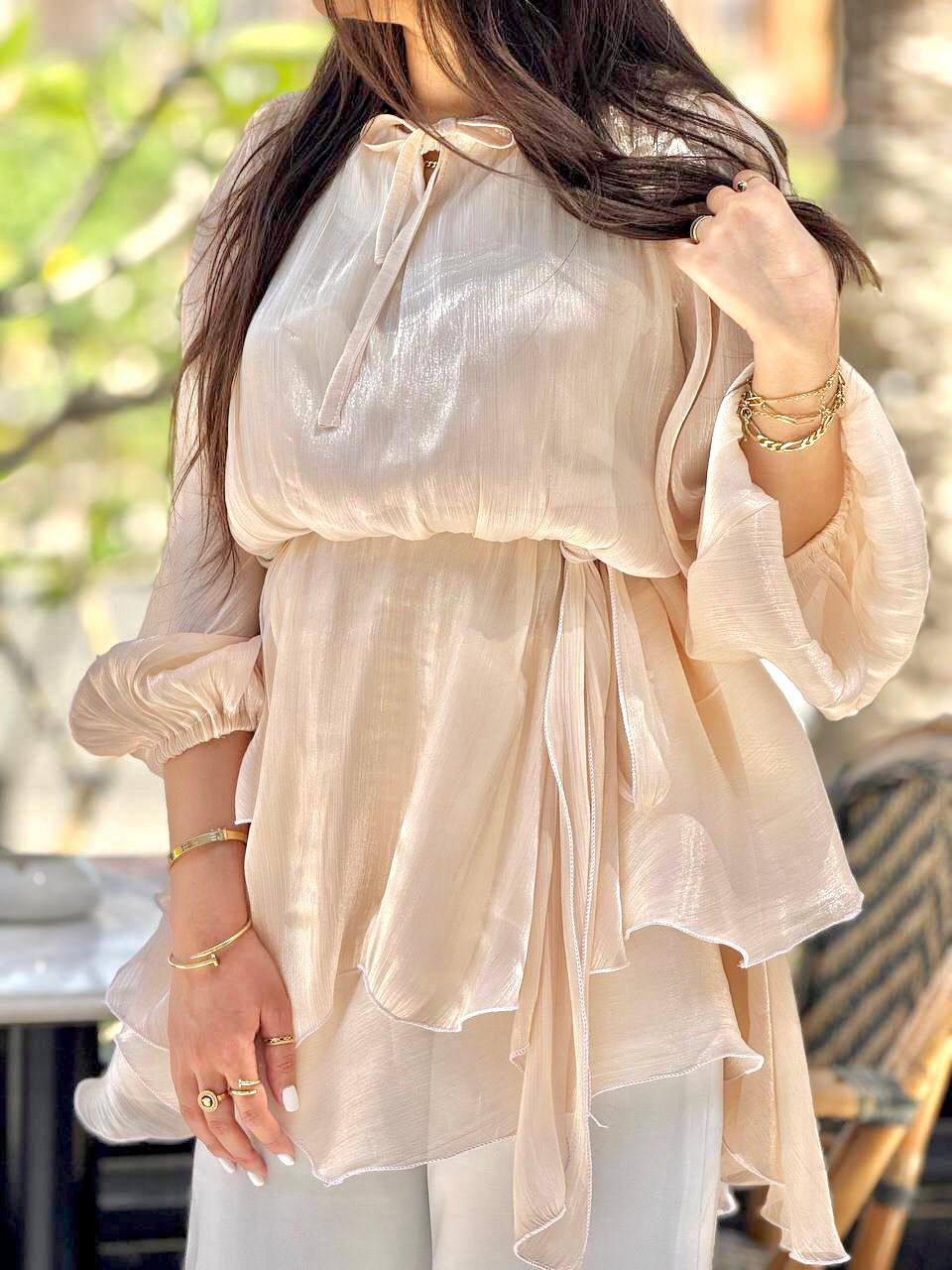 The Crinkle Tie Top
